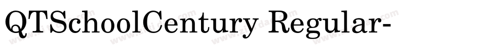 QTSchoolCentury Regular字体转换